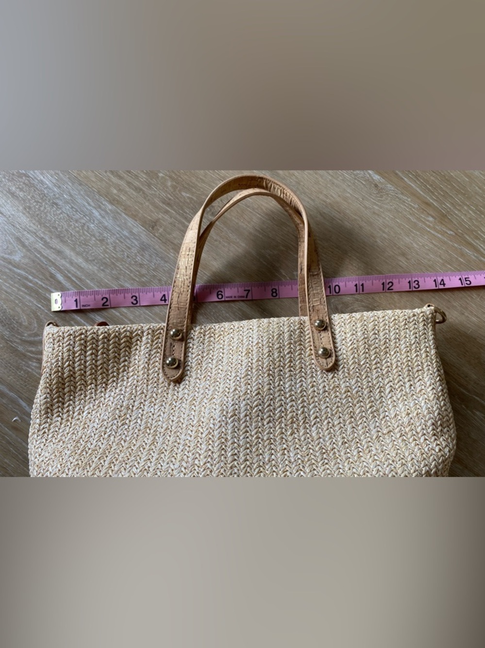 Cork and Straw Handbag by Hotter - Picture 6 of 6
